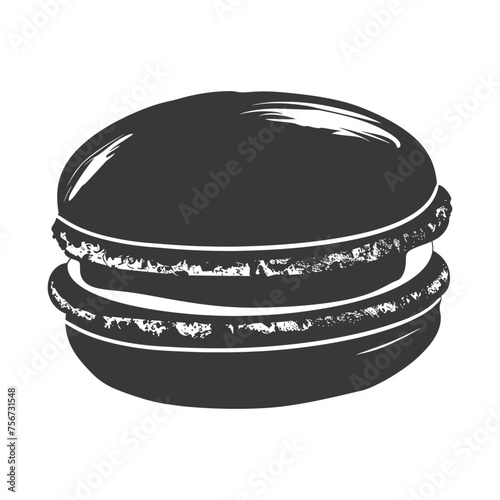Silhouette Macaroon Cookie black color only