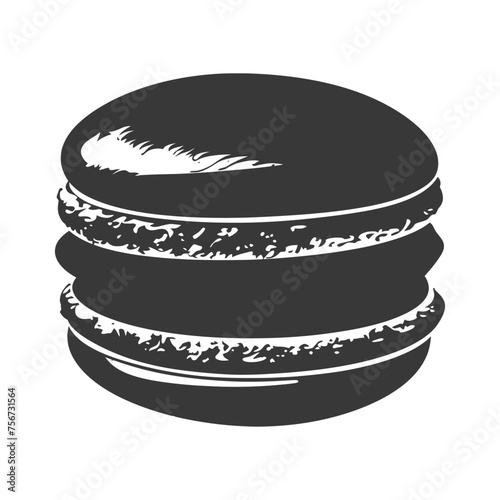 Silhouette Macaroon Cookie black color only