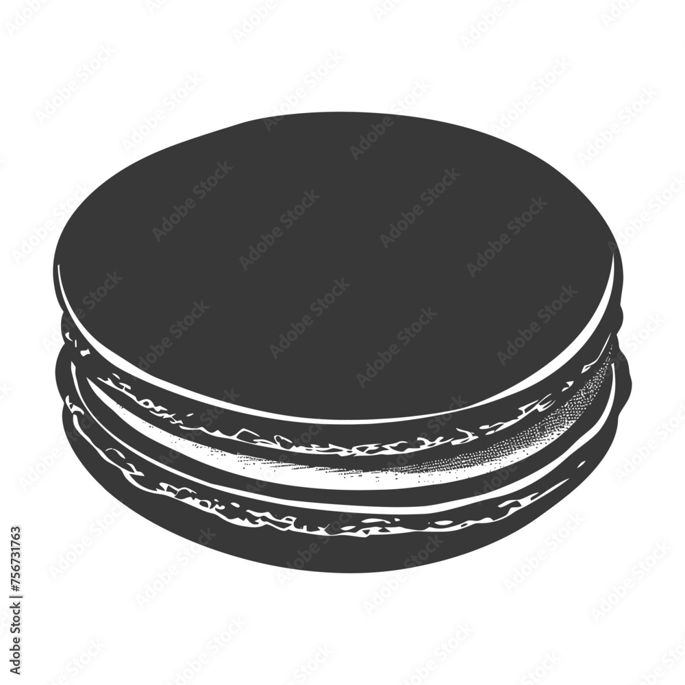 Silhouette Macaroon Cookie black color only Silhouette Macaroon Cookie black color only