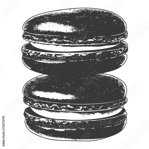 Silhouette Macaroon Cookie black color only