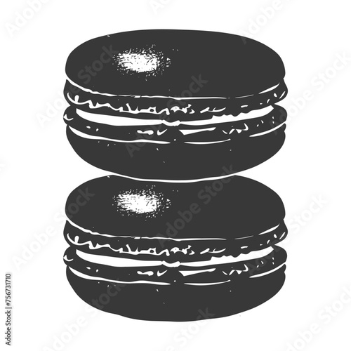 Silhouette Macaroon Cookie black color only