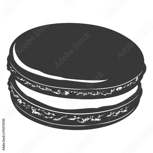 Silhouette Macaroon Cookie black color only