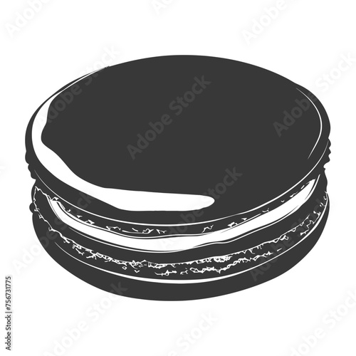 Silhouette Macaroon Cookie black color only