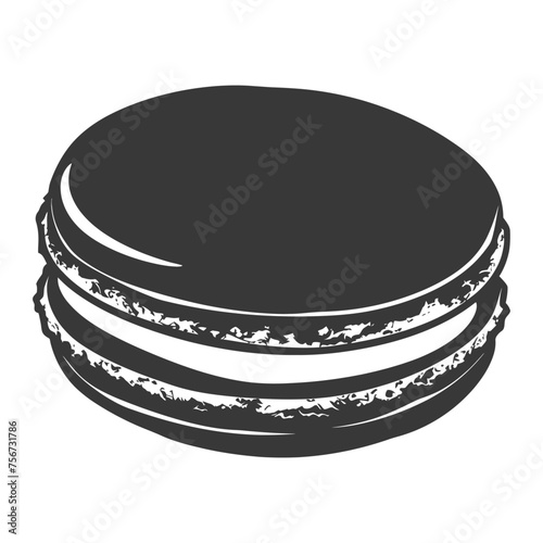 Silhouette Macaroon Cookie black color only
