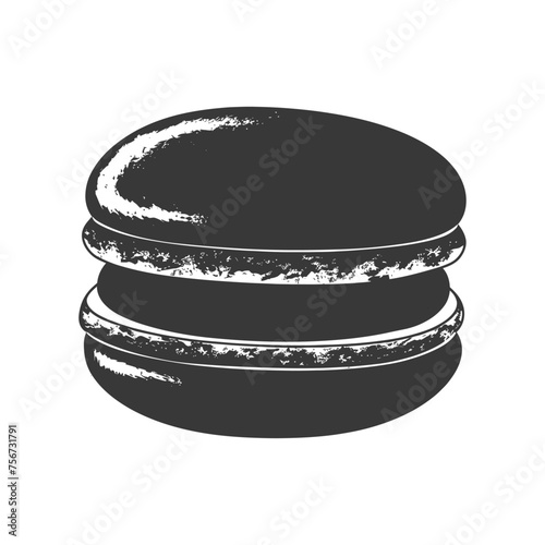 Silhouette Macaroon Cookie black color only