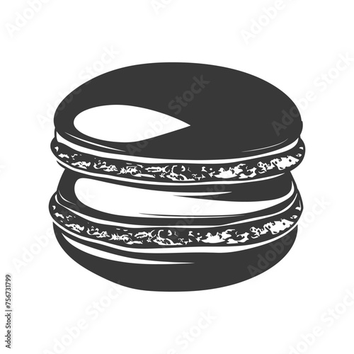 Silhouette Macaroon Cookie black color only