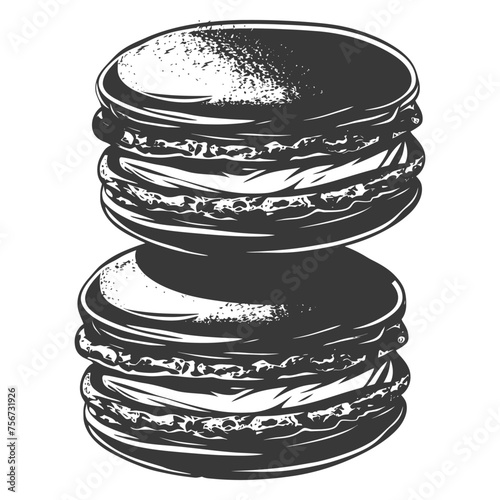 Silhouette Macaroon Cookie black color only