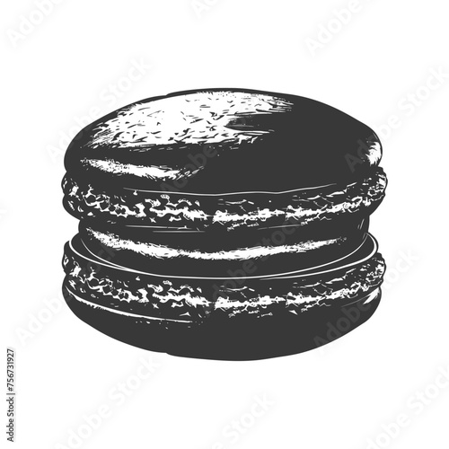 Silhouette Macaroon Cookie black color only