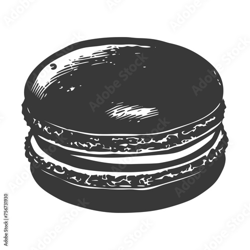 Silhouette Macaroon Cookie black color only