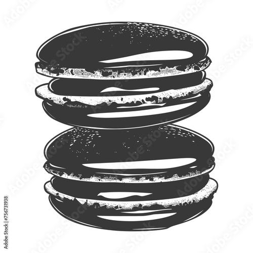 Silhouette Macaroon Cookie black color only