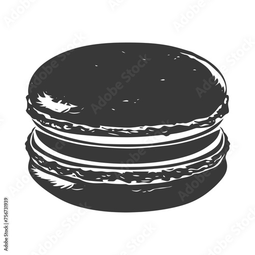 Silhouette Macaroon Cookie black color only