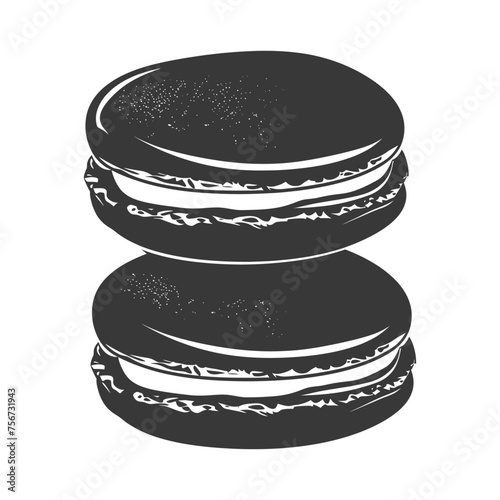 Silhouette Macaroon Cookie black color only