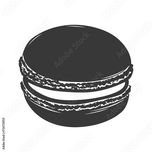 Silhouette Macaroon Cookie black color only