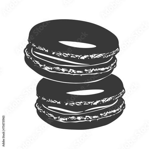 Silhouette Macaroon Cookie black color only