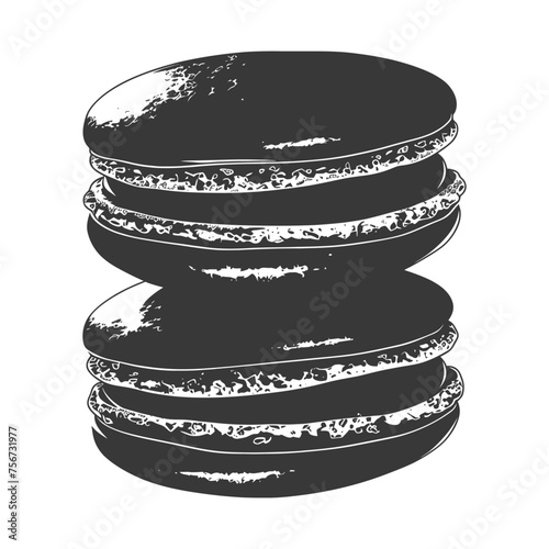 Silhouette Macaroon Cookie black color only