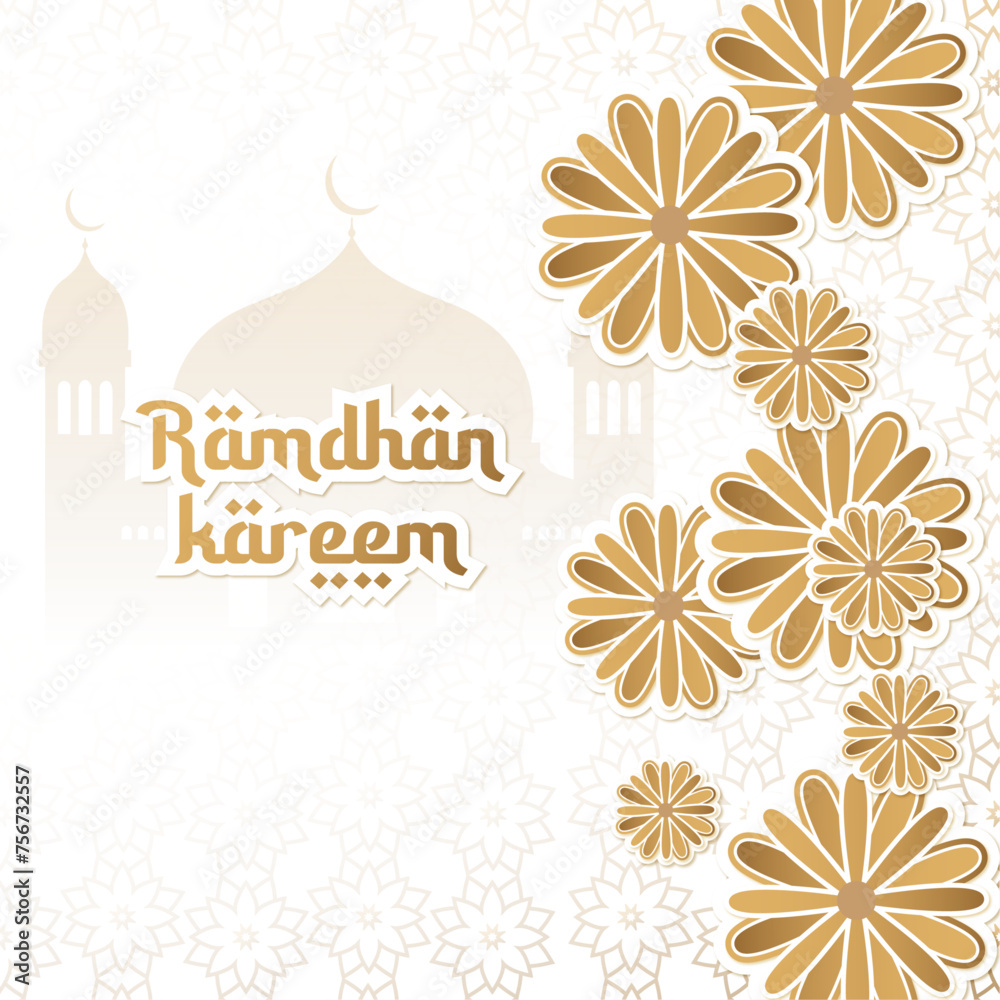 Decorative Background for post with Arabic Islamic Luxury Ramadhan Kareem