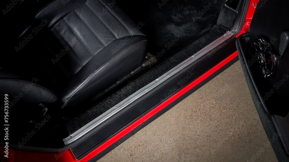 Obraz premium Passenger door of a car open