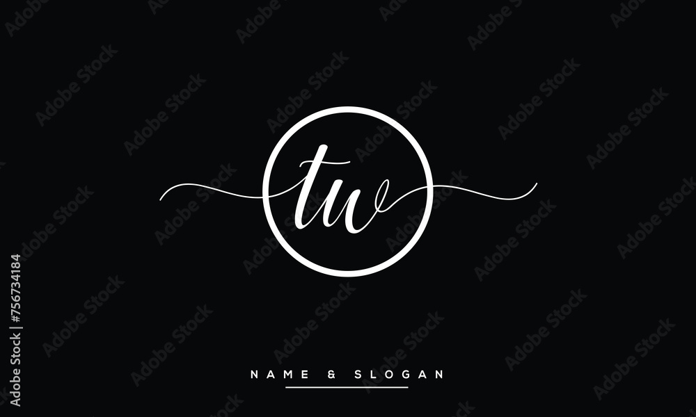 YW, WT, T, W, Abstract Letters Logo monogram YW, WT, T, W, Abstract Letters Logo monogram