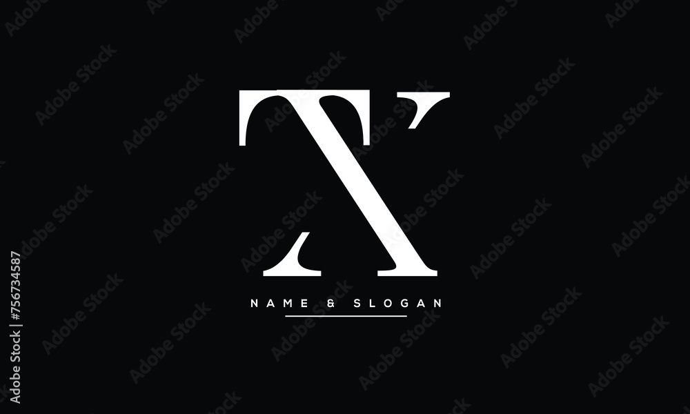 TX, XT, T, X, Abstract Letters Logo Monogram TX, XT, T, X, Abstract Letters Logo Monogram