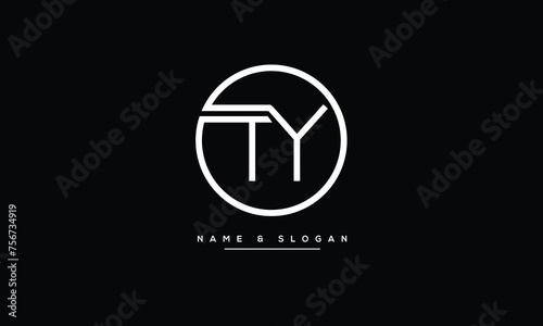 TY, YT, T, Y, Abstract Letters Logo monogram