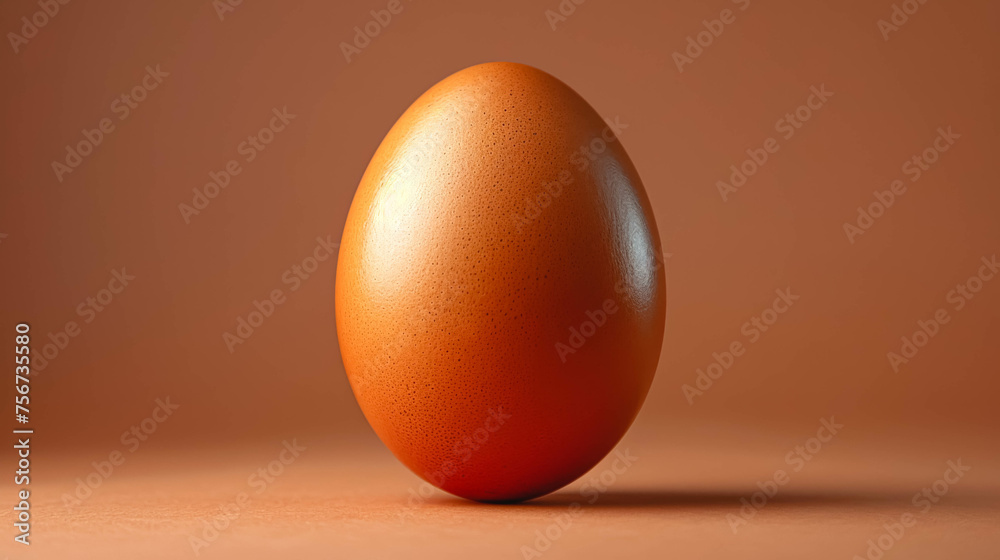 Brown natural egg on a brown background isolated. Brown natural egg on a brown background isolated.