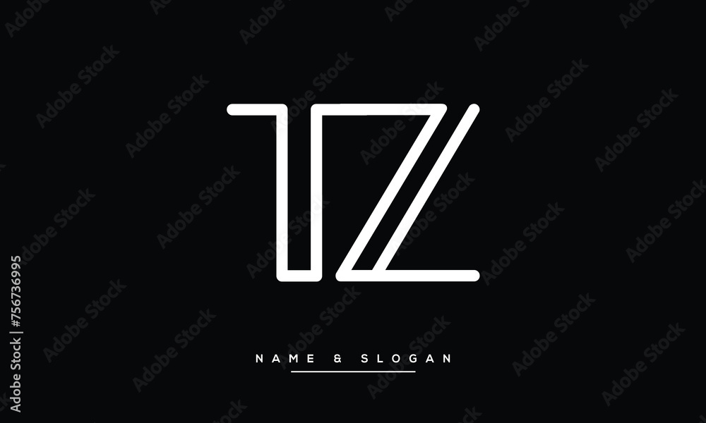 TZ, ZT, T, Z, Abstract Letters Logo monogram TZ, ZT, T, Z, Abstract Letters Logo monogram