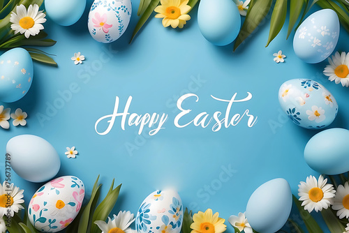 Happy Easter background ai generated