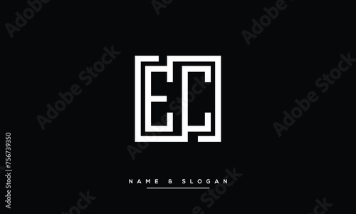 EC, CE, E, C, Abstract Letters Logo monogram