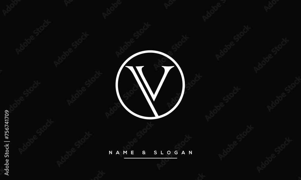 V, VV, Abstract Letters Logo monogram V, VV, Abstract Letters Logo monogram