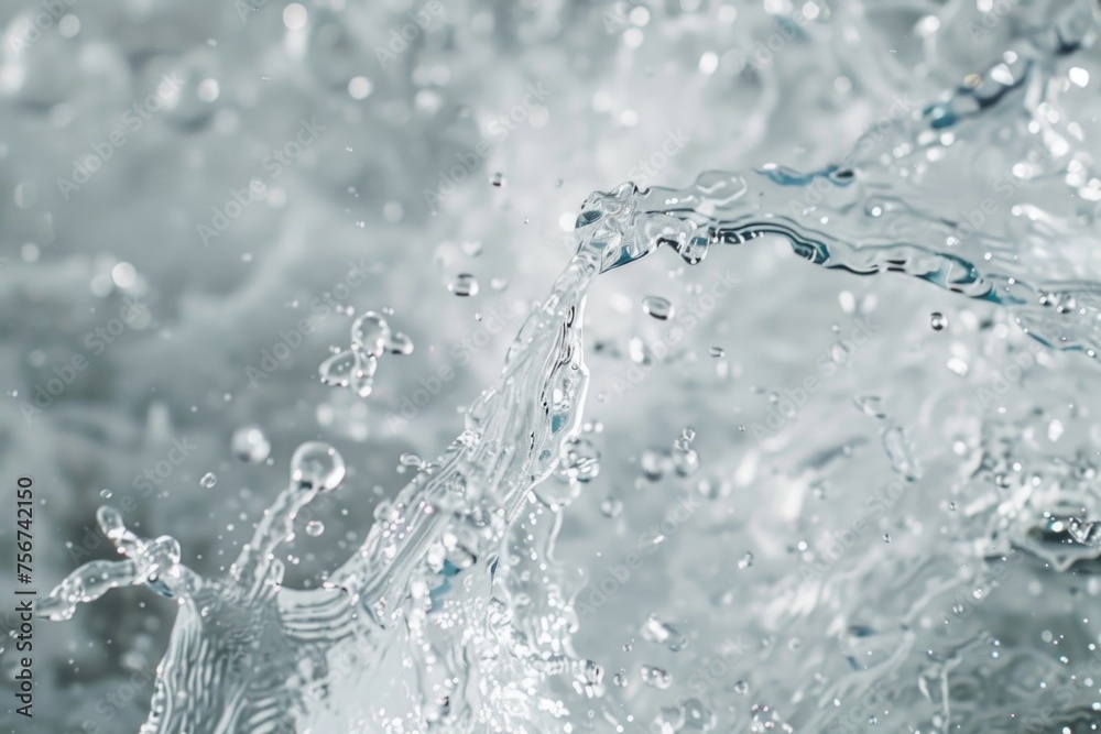 Close up of water splashing, great for various design projects Close up of water splashing, great for various design projects