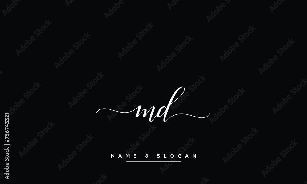 MD, DM, M, D, Abstract Letters Logo monogram