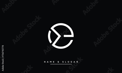 ME, EM, M, E, Abstract Letters Logo monogram