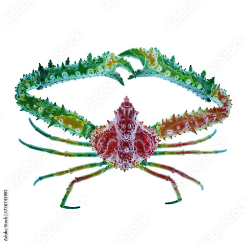 3d rendering of a crab  png format