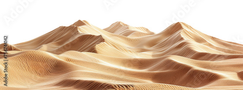 Tranquil desert dunes under the silence of night, cut out - stock png.
