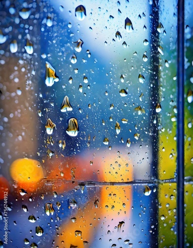 drops of water on the window