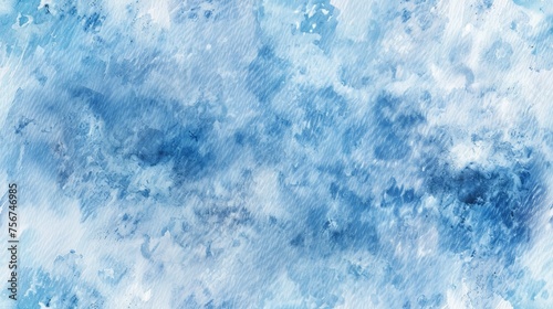 Blue Watercolor Background Tile Generative AI © Alex