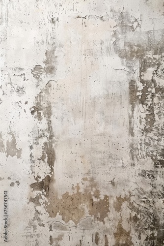 Grungy White Painting on Canvas Generative AI © Alex