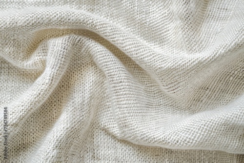 Detailed close up of white knit fabric, perfect for textile backgrounds