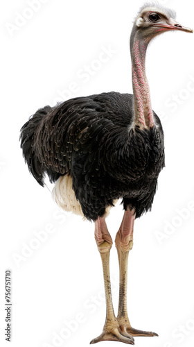 Full body Ostrich on a transparent background