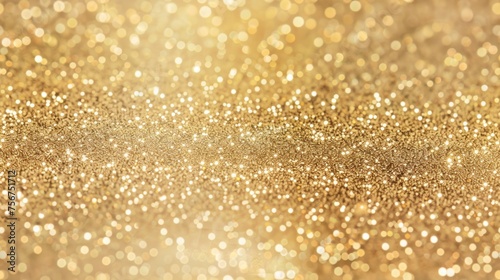 Sparkling Gold Glitter Texture Generative AI