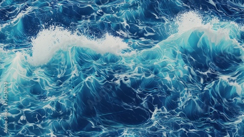 Hyper-Realistic Waves Crashing in the Caribbean Generative AI © Alex