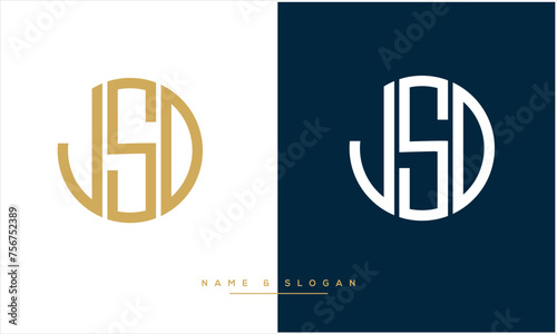 JSD ,Abstract letters Logo monogram