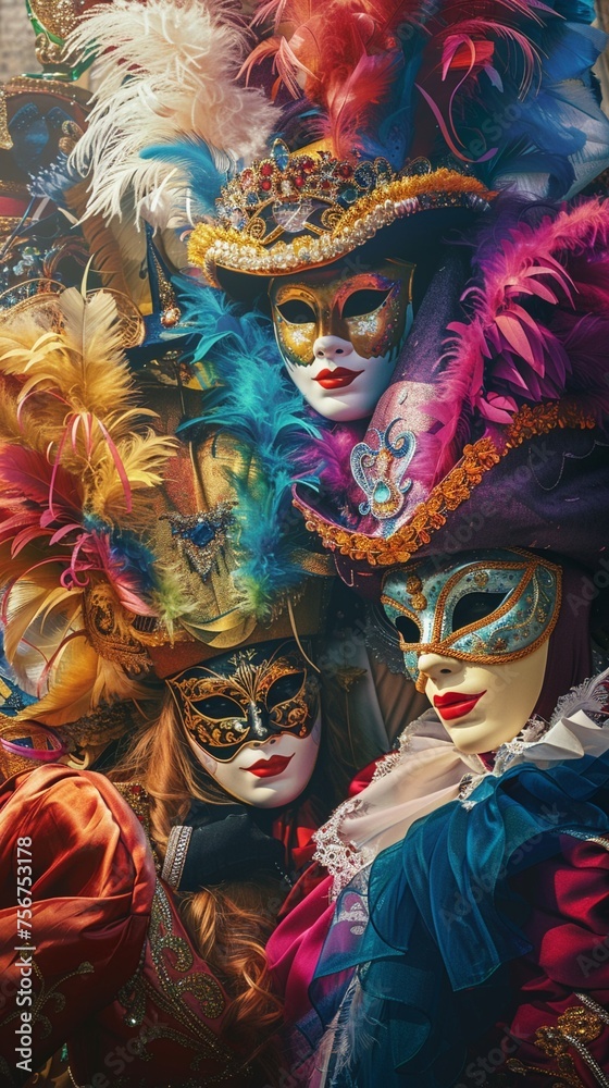 Design a vibrant image of a masquerade ball