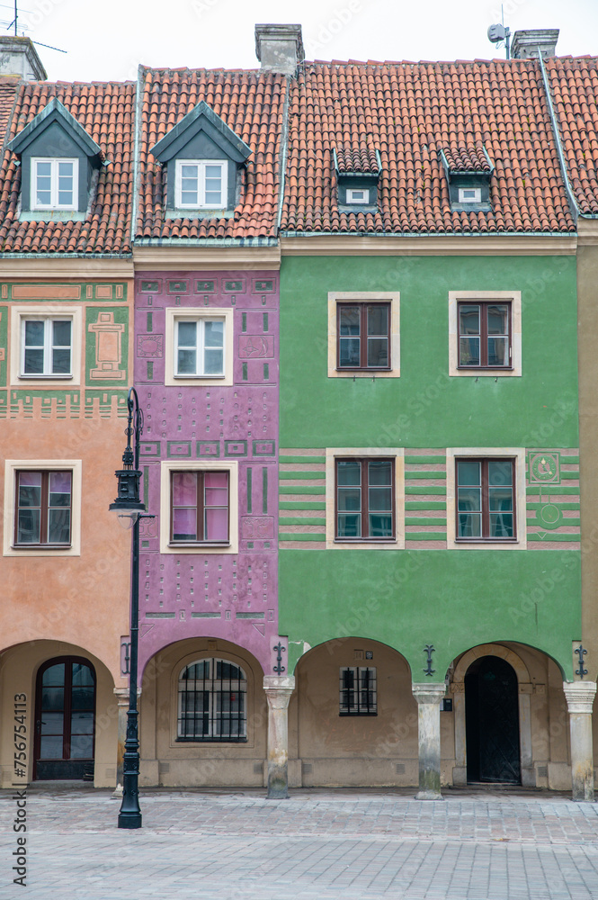 Merchants Houses, Poznan Stary Rynek, Poland - Colorful Renaissance Style Houses and Buildings