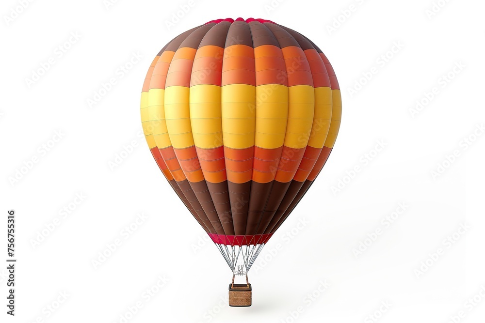 Fototapeta premium Hot air balloon isolated on white background