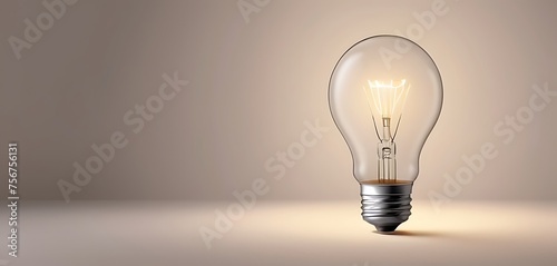 isolated on soft background with copy space Light Bulb concept