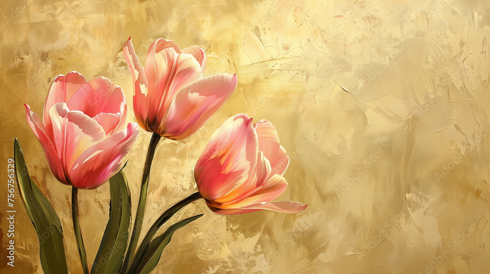 Obraz premium Tulips art background