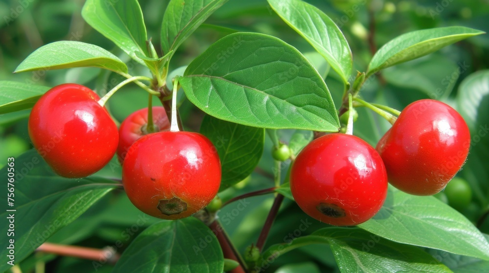 a close up of a bunch of berries on a tree branch with green leaves on the other side of the branch. a close up of a bunch of berries on a tree branch with green leaves on the other side of the branch.