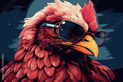 Eagle painting. Vector art illustration of bird with colorful paint. Majestic pop art poster or banner.
