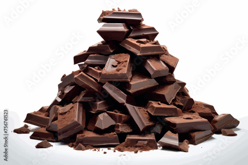 delicious milk chocolate on isolated white background